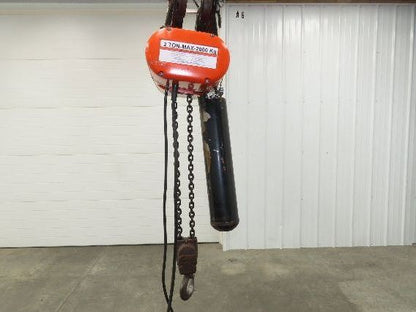 CM Lodestar R 2 Ton Electric Chain Hoist 13' Lift 8 FPM 230/460 3 PH Trolley