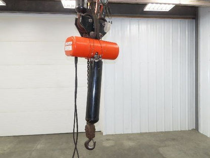 CM Lodestar R 2 Ton Electric Chain Hoist 13' Lift 8 FPM 230/460 3 PH Trolley