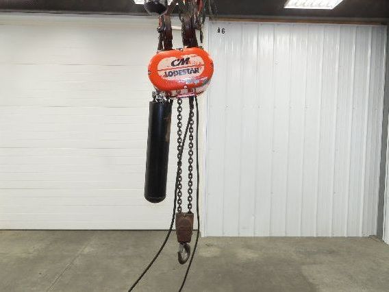 CM Lodestar R 2 Ton Electric Chain Hoist 13' Lift 8 FPM 230/460 3 PH Trolley
