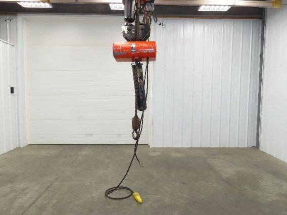 CM Lodestar R 2 Ton Electric Chain Hoist 13' Lift 8 FPM 230/460 3 PH Trolley
