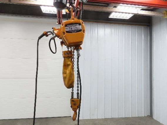 Harrington ES3B 127 1/2 Ton Electric Chain Hoist 10' Lift 16FPM 460V 3PH