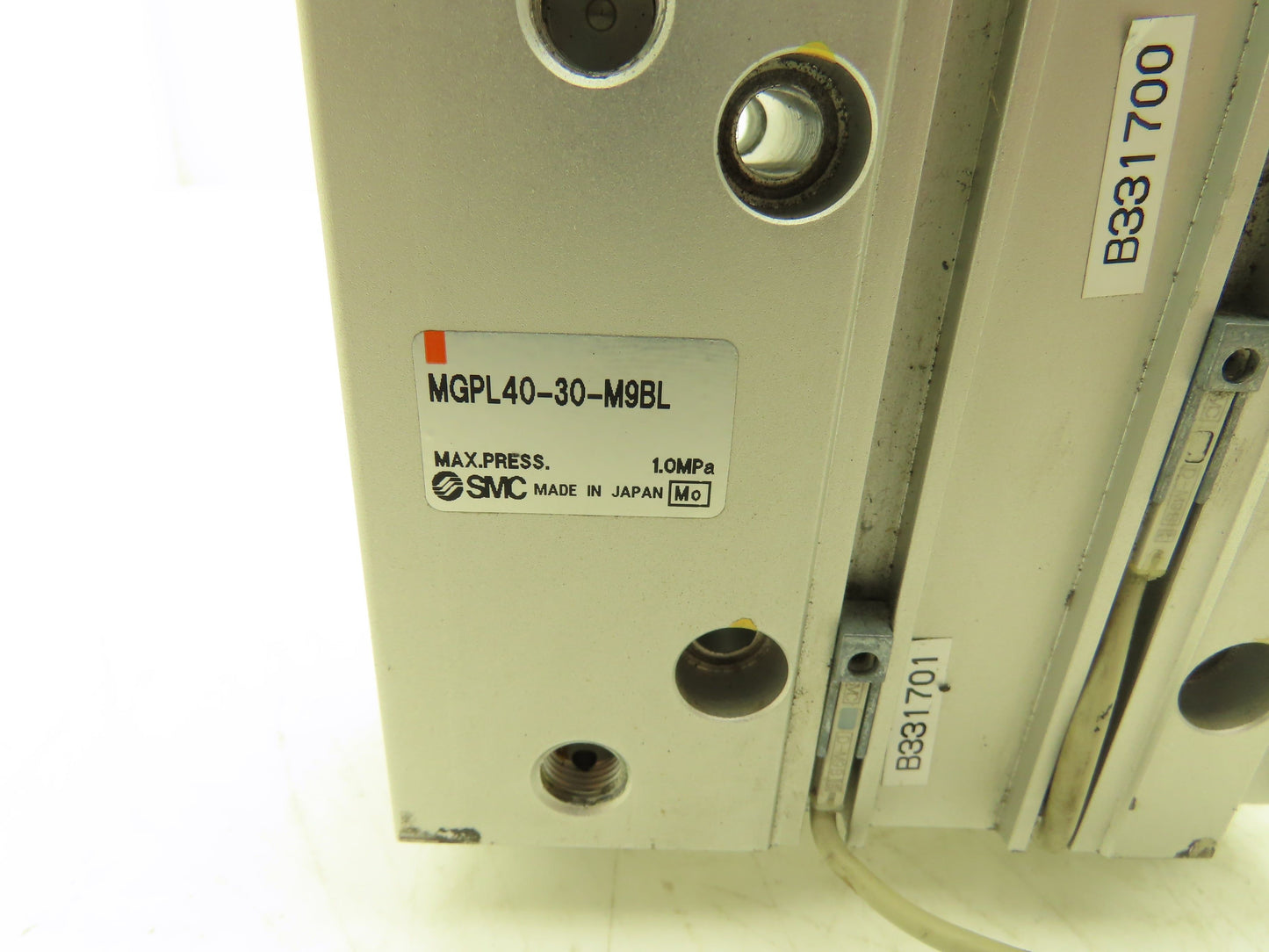 SMC MGPL40-30-M9BL Pneumatic Slide Bearing Guide Cylinder 40mm Bore 30mm Stroke