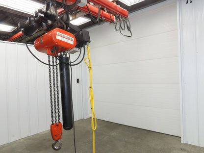 CM Lodestar RT2 3 Ton Electric Chain Hoist 13' Lift 2 Speed 635 Power Trolley