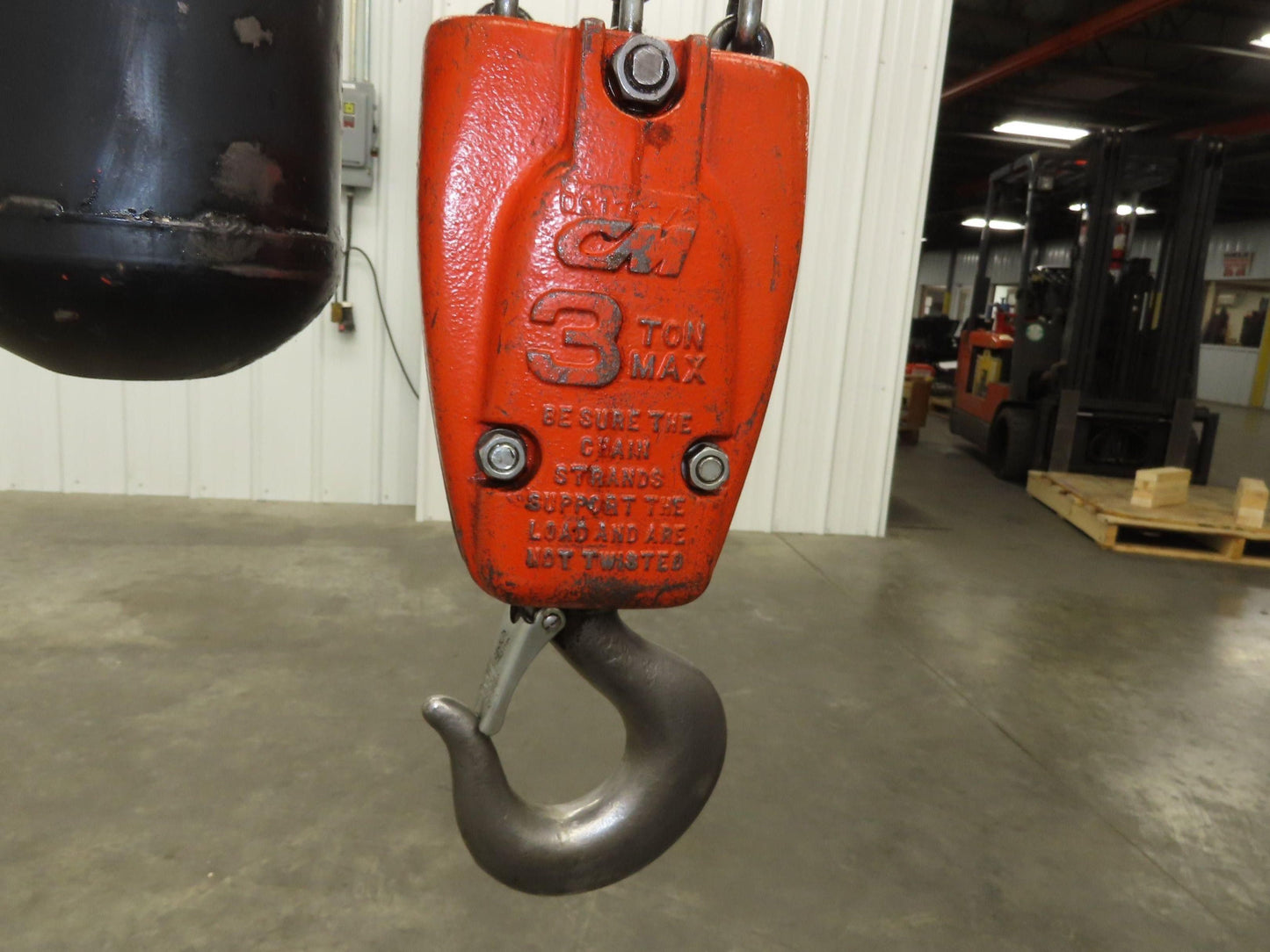 CM Lodestar RT2 3 Ton Electric Chain Hoist 13' Lift 2 Speed 635 Power Trolley