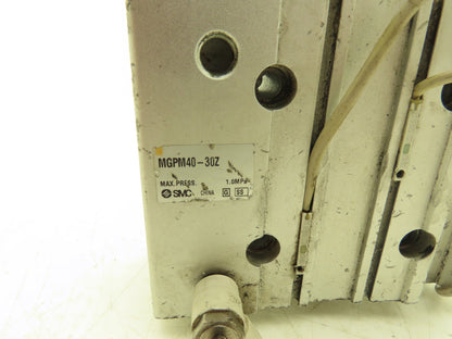 SMC MGPM40-30Z Pneumatic Slide Bearing Guide Cylinder 40mm Bore 30mm Stroke