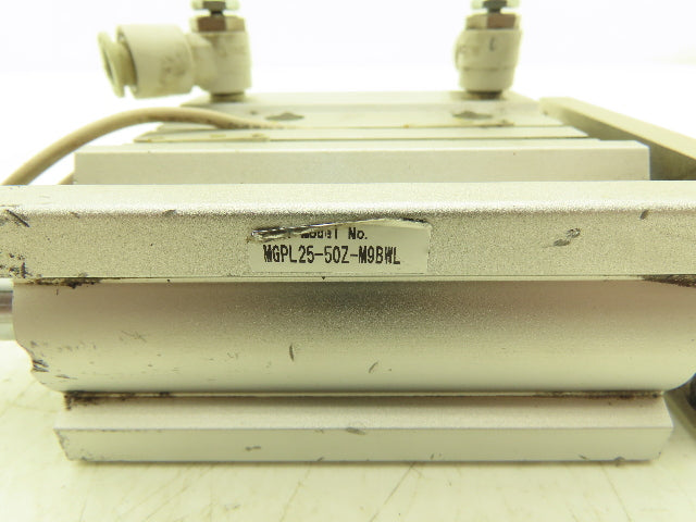 SMC Pneumatic Slide Bearing Guided Air Cylinder 25mm Bore 50mm Stroke