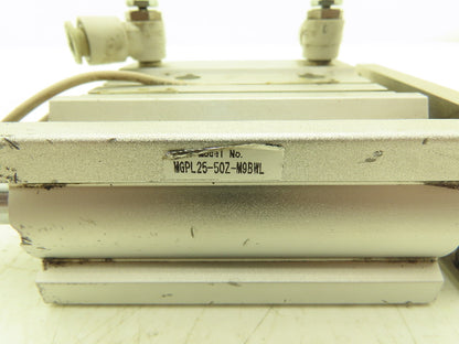 SMC Pneumatic Slide Bearing Guided Air Cylinder 25mm Bore 50mm Stroke