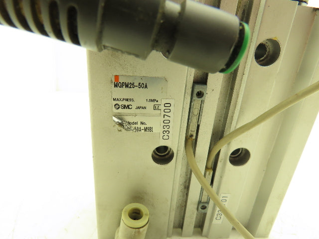 SMC Pneumatic Slide Bearing Guided Air Cylinder 25mm Bore 50mm Stroke