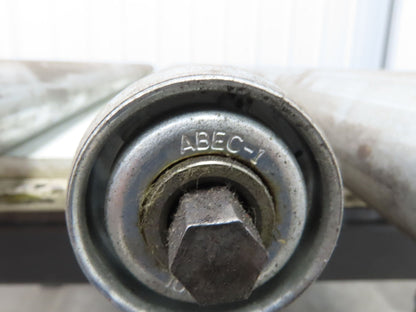 Conveyor Roller 1.9" x 60"BF Galvanized Steel 7/16" Hex Axle  Lot of 11
