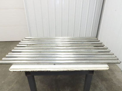 Conveyor Roller 1.9" x 60"BF Galvanized Steel 7/16" Hex Axle  Lot of 11