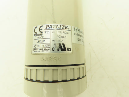 PatLite 4/4X/13 Signal Light Stack Tower Red Orange Green 24V AC/DC Lot of 2