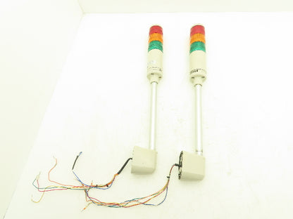 PatLite 4/4X/13 Signal Light Stack Tower Red Orange Green 24V AC/DC Lot of 2