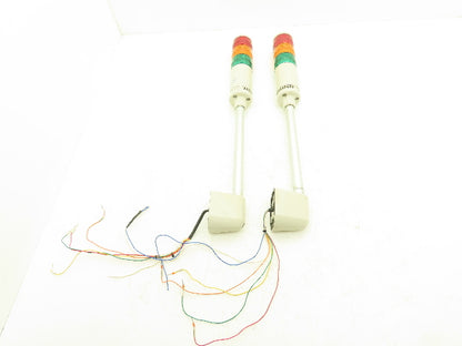 PatLite 4/4X/13 Signal Light Stack Tower Red Orange Green 24V AC/DC Lot of 2