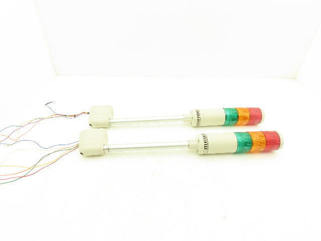 PatLite 4/4X/13 Signal Light Stack Tower Red Orange Green 24V AC/DC Lot of 2