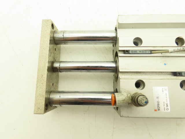 SMC Pneumatic Slide Bearing Guided Air Cylinder 40mm Bore 75mm Stroke