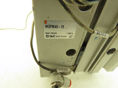 SMC Pneumatic Slide Bearing Guided Air Cylinder 40mm Bore 75mm Stroke