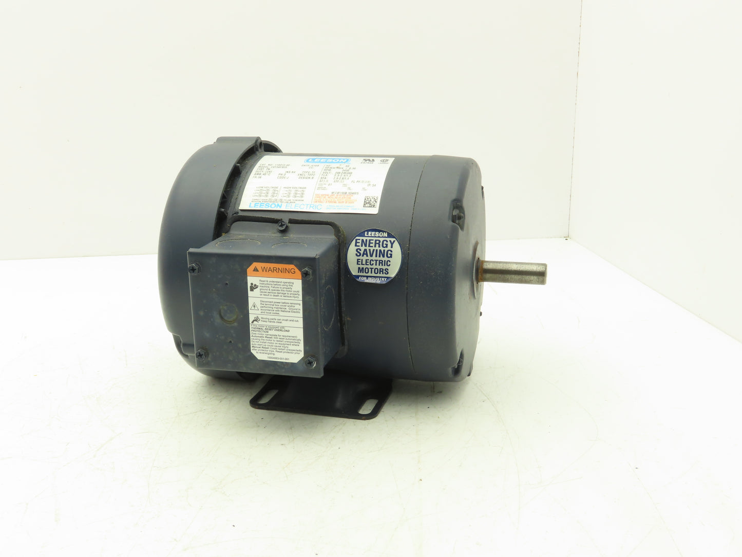 Leeson C6T34FB2E AC Motor 3/4Hp 3450rpm 230/460v 3Ph 56 Frame TEFC