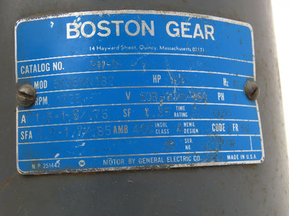 Boston Gear 5K35KN132 AC Motor 1/3Hp 1725rpm 3Ph 230/460v 56 Frame