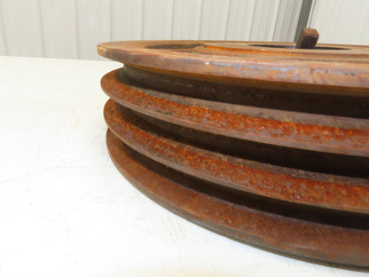 3-Groove C 0.88" V-Belt Pulley Sheave R1 Taper Bushed 14.5" OD 1-15/16" Bore