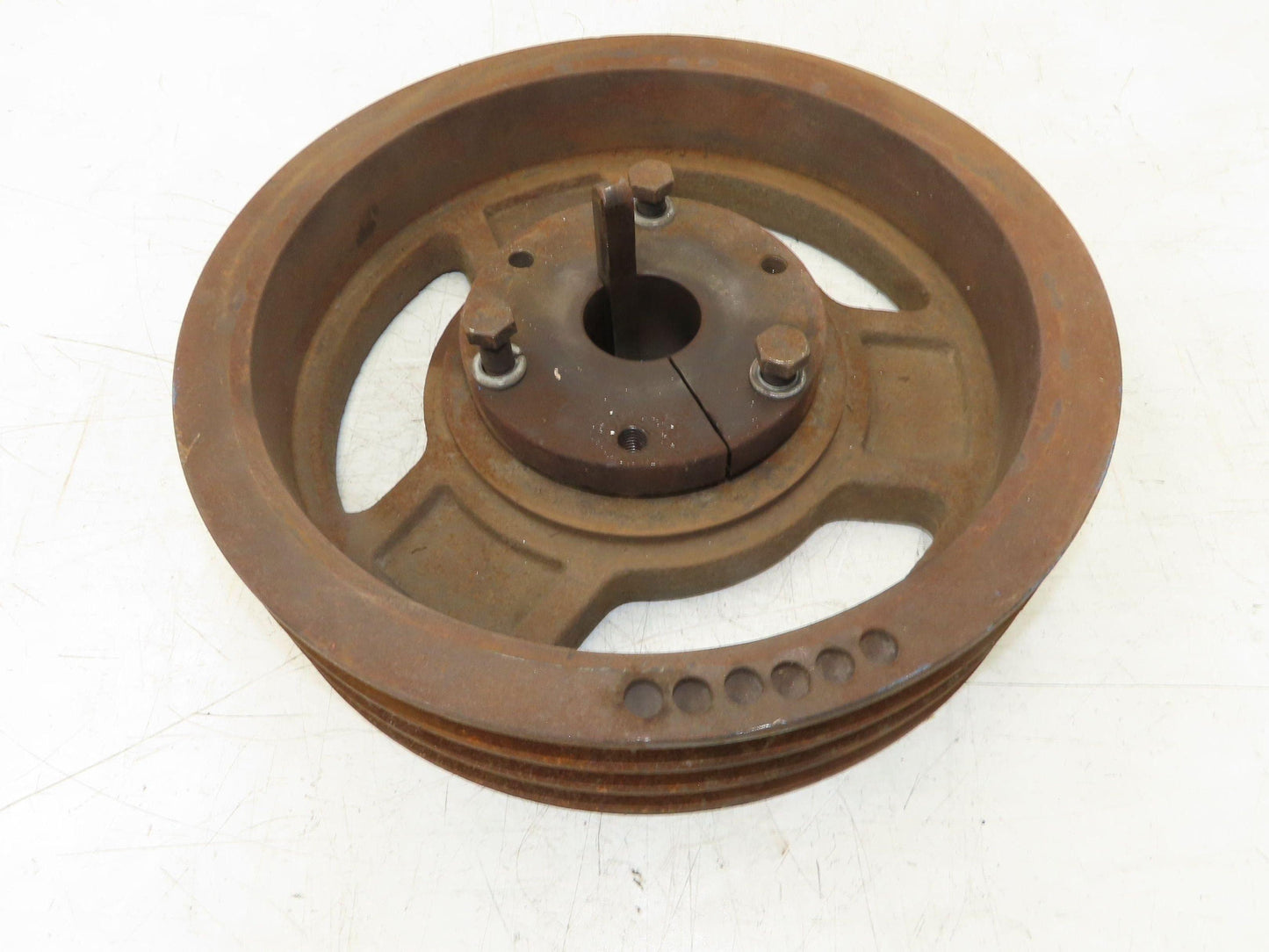 3-Groove C 0.88" V-Belt Pulley Sheave R1 Taper Bushed 14.5" OD 1-15/16" Bore
