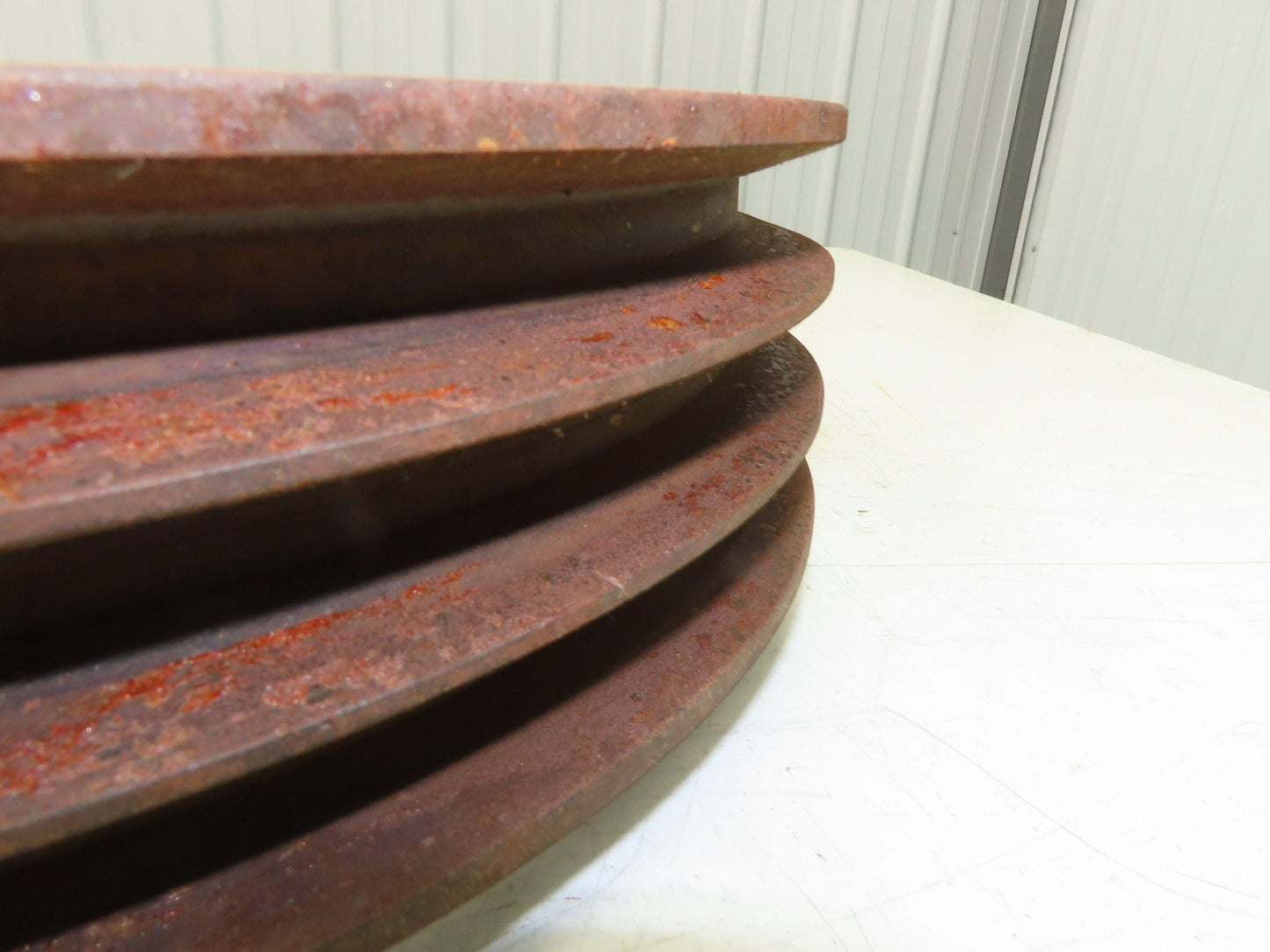 3-Groove C 0.88" V-Belt Pulley Sheave R1 Taper Bushed 14.5" OD 1-15/16" Bore