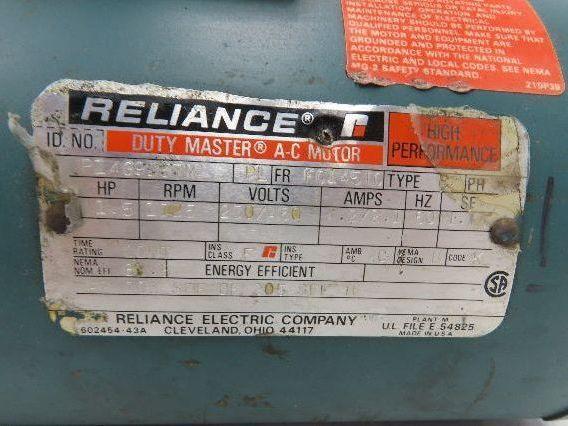 Reliance P14G9257M AC Brake Motor 1.5Hp 1725rpm 230/460v 3Ph 145TC TEFC