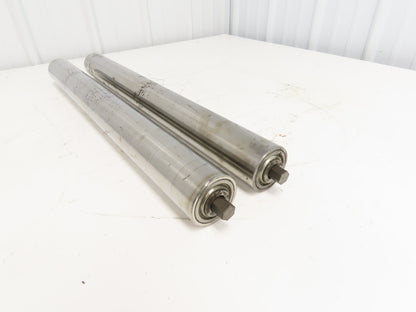 Hytrol 2-5/8" Snub Idler Roller 30" Hytrol Conveyor 27"BF 11/16" Hex Lot of 2