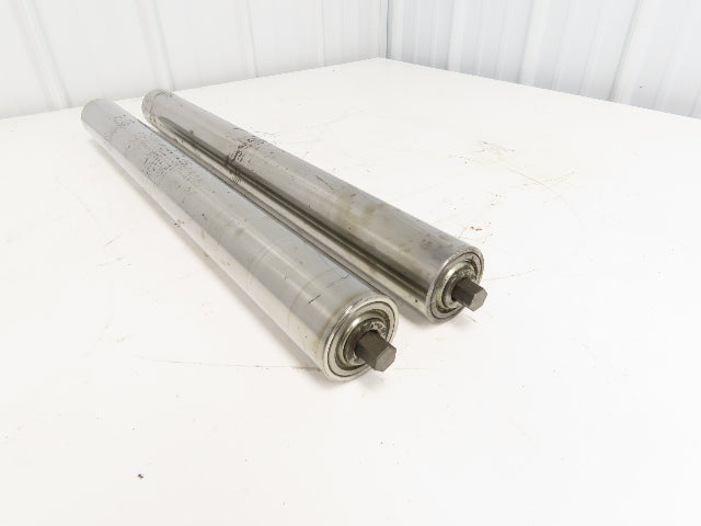 Hytrol 2-5/8" Snub Idler Roller 30" Hytrol Conveyor 27"BF 11/16" Hex Lot of 2