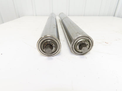 Hytrol 2-5/8" Snub Idler Roller 30" Hytrol Conveyor 27"BF 11/16" Hex Lot of 2
