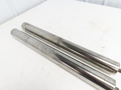 Hytrol 2-5/8" Snub Idler Roller 30" Hytrol Conveyor 27"BF 11/16" Hex Lot of 2