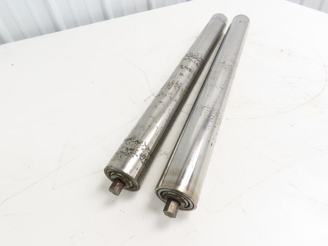 Hytrol 2-5/8" Snub Idler Roller 30" Hytrol Conveyor 27"BF 11/16" Hex Lot of 2