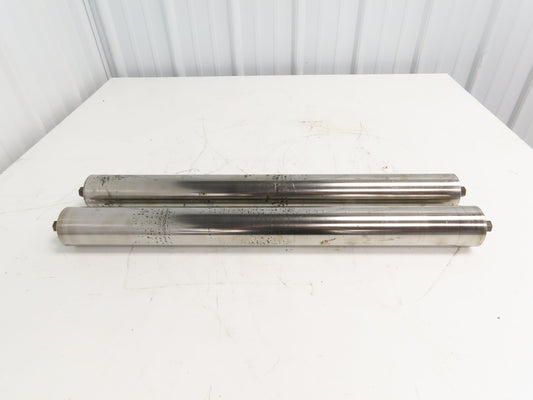 Hytrol 2-5/8" Snub Idler Roller 30" Hytrol Conveyor 27"BF 11/16" Hex Lot of 2