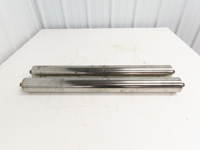 Hytrol 2-5/8" Snub Idler Roller 30" Hytrol Conveyor 27"BF 11/16" Hex Lot of 2