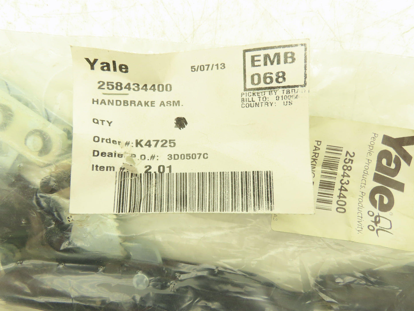 Yale 258434400 Hand Brake Assembly