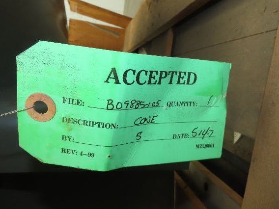 New York 33 Blower Inlet Cone Size 33 PLR Acousta Foil 22" ID 39-3/4" OD