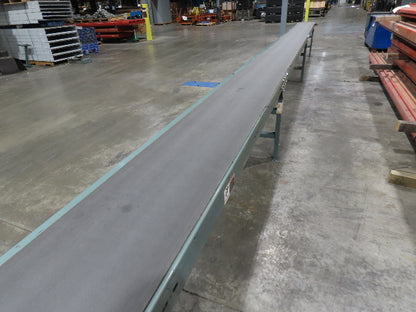 Hytrol 18"x 110' 4" Slider Bed Conveyor 16" Belt 2Hp 230/460V Center Drive 52fpm