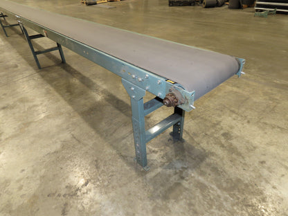 Hytrol 18"x 110' 4" Slider Bed Conveyor 16" Belt 2Hp 230/460V Center Drive 52fpm