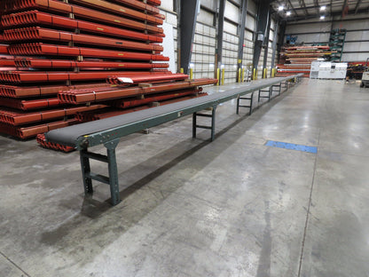 Hytrol 18"x 110' 4" Slider Bed Conveyor 16" Belt 2Hp 230/460V Center Drive 52fpm