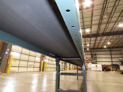 Hytrol 18"x 110' 4" Slider Bed Conveyor 16" Belt 2Hp 230/460V Center Drive 52fpm