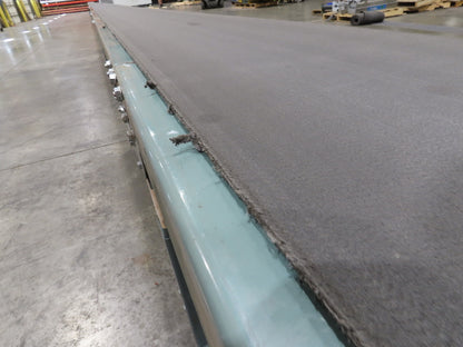 Hytrol 18"x 110' 4" Slider Bed Conveyor 16" Belt 2Hp 230/460V Center Drive 52fpm