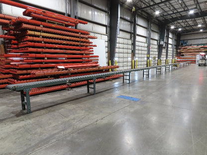 Hytrol 18"x 110' 4" Slider Bed Conveyor 16" Belt 2Hp 230/460V Center Drive 52fpm