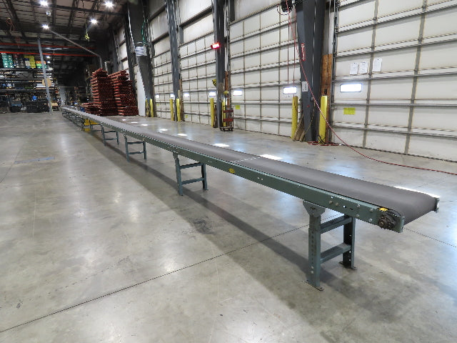 Hytrol 18"x 110' 4" Slider Bed Conveyor 16" Belt 2Hp 230/460V Center Drive 52fpm