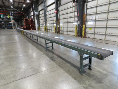Hytrol 18"x 110' 4" Slider Bed Conveyor 16" Belt 2Hp 230/460V Center Drive 52fpm