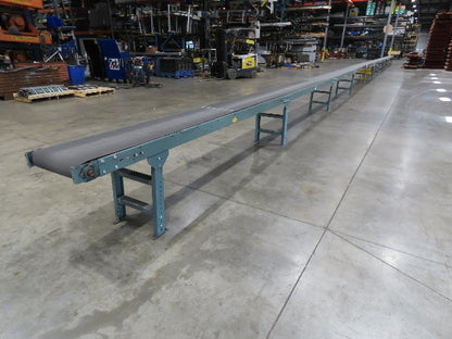 Hytrol 18"x 110' 4" Slider Bed Conveyor 16" Belt 2Hp 230/460V Center Drive 52fpm