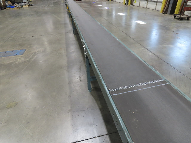 Hytrol 18"x 110' 4" Slider Bed Conveyor 16" Belt 2Hp 230/460V Center Drive 52fpm