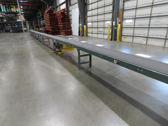 Hytrol 18"x 110' 4" Slider Bed Conveyor 16" Belt 2Hp 230/460V Center Drive 52fpm