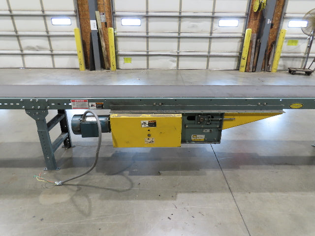 Hytrol 18"x 110' 4" Slider Bed Conveyor 16" Belt 2Hp 230/460V Center Drive 52fpm