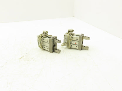 SMC MHZ2-20D2 Pneumatic Parallel Air Gripper 20mm Bore Double Acting Lot of 2