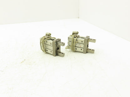 SMC MHZ2-20D2 Pneumatic Parallel Air Gripper 20mm Bore Double Acting Lot of 2