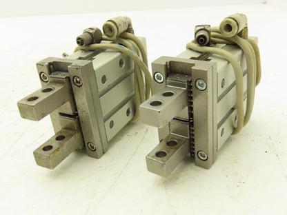 SMC MHZ2-20D2 Pneumatic Parallel Air Gripper 20mm Bore Double Acting Lot of 2